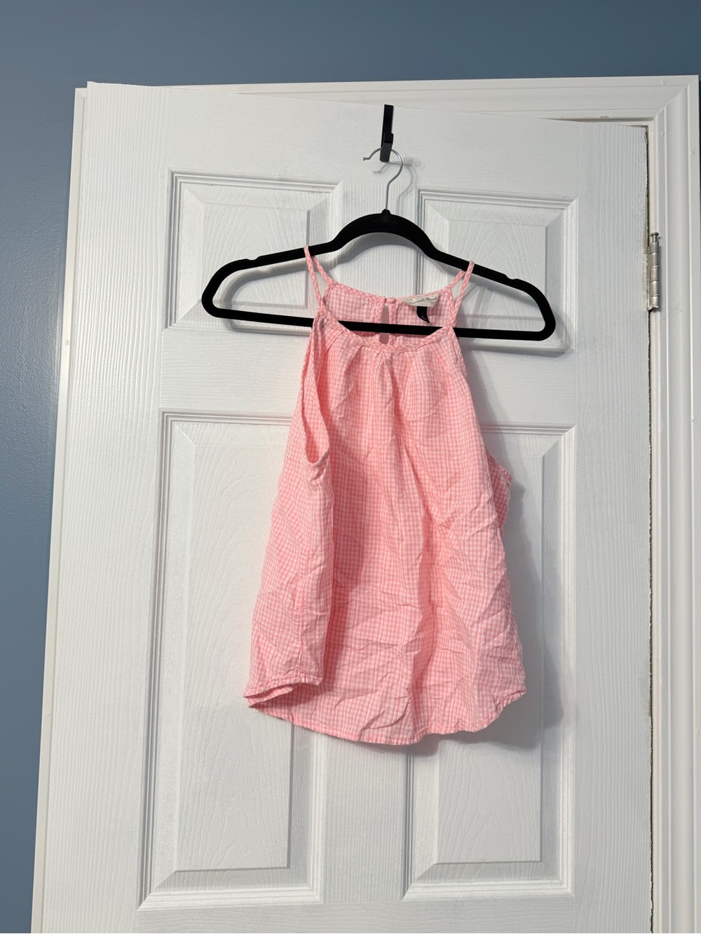 Universal thread pink gingham tank top size xl